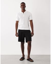 Mango - 100% Cotton Waffle Knit Quarter Zip T-shirt - Lyst