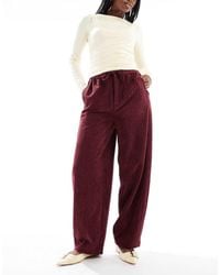 ASOS - Pull On Barrel Leg Cord Trousers - Lyst