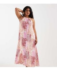 Vero Moda - High Neck Trapeze Midi Dress - Lyst