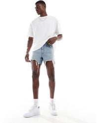 ASOS - Shorter Length Slim Denim Shorts - Lyst