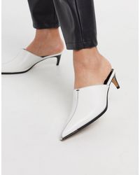 gloss pointed mules