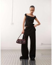 Weekday - Raven Co-ord Scoop Neck Top With Hook & Eye Detail - Lyst