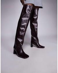 ASOS - Kane Square Toe Slouchy Over The Knee Boots - Lyst