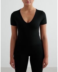 Aim'n - Vormgevend Naadloos T-Shirt Met Korte Mouwen - Lyst