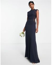 TFNC London - Bridesmaid Maxi Dress With Lace Back - Lyst