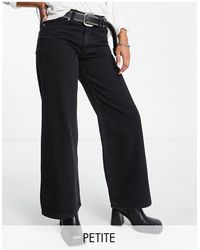 Only Petite - Chris Low Rise Wide Leg Jeans - Lyst