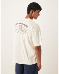 ASOS - Oversized T-Shirt Met Print Op De Rug - Lyst