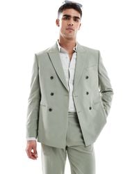 ASOS - Double Breasted Regular Suit Jacket - Lyst
