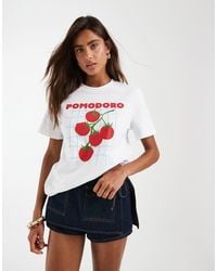 Pieces - Summer Market Oversized T-shirt - Lyst