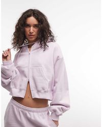 Nike - Studio Fleece Mid-weight Oversized Cropped Zip Through Hoodie - Lyst