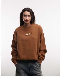 Nike - Studio Fleece Oversized Graphic Print Sweat - Lyst