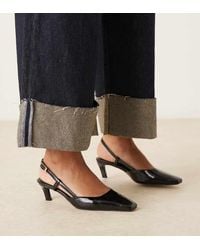 ASOS - Wide Fit Shadow Chisel Toe Slingback Mid Heel Shoe - Lyst