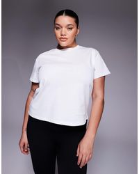 4505 - Curve Icon Cotton Boxy T-shirt With Quick Dry Finish - Lyst