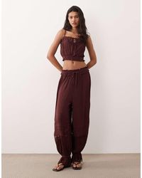 Miss Selfridge - Lace Balloon Trouser Co-Ord - Lyst