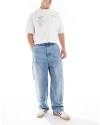 Pull&Bear - Baggy Front Pocket Detail Jeans - Lyst