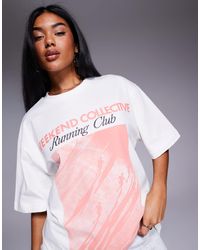 ASOS - Weekend Collective Oversized T-shirt With Photographic Running Club Graphic - Lyst