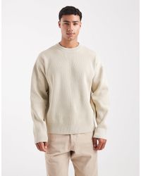Jack & Jones - Oversized Knitted Ribbed Jumper - Lyst