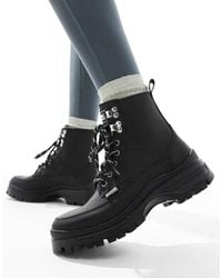 Barbour - Alani Leather Rubber Hiker Boots - Lyst