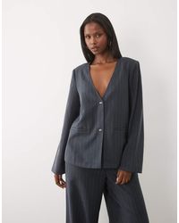 Vila - V Neck Tailored Oversized Blazer Co-ord - Lyst