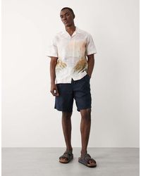 SELECTED - Short Sleeve Shirt With Sunset Print - Lyst
