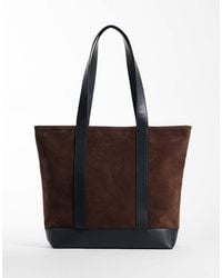 ASOS - Faux Suede Tote Bag - Lyst