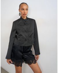 TOPSHOP - Satin Drummer Boy Jacket - Lyst