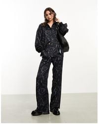 AllSaints - X Asos Exclusive Charli Co-ord Satin Trousers - Lyst