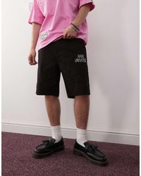 Aape By A Bathing Ape - Pantalones Cortos Negros De Corte Suelto Con Estampado Integral Del Logo De Aape By A Bathing Ape - Lyst