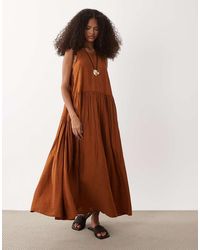 ASOS - Scoop Neck Tiered Maxi Dress - Lyst