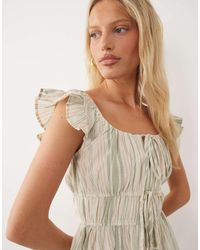 Wednesday's Girl - Wednesdays Girl Milkmaid Mini Dress - Lyst