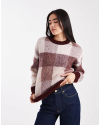 New Look - – karierter, angerauter pullover - Lyst