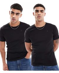 G-Star - Confezione Da 2 T-Shirt Base Layer Nere - Lyst