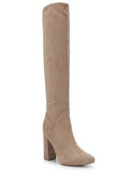 SEQWL Wide Fit - Pointed Toe Block Heel Knee High Boots - Lyst