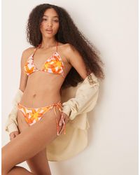 Mango - Floral Tie Side Bikini Bottom - Lyst