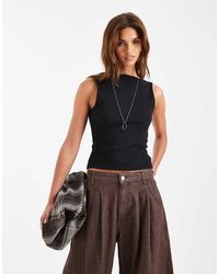 ASOS - Compact Cotton Boat Neck Tank Top - Lyst
