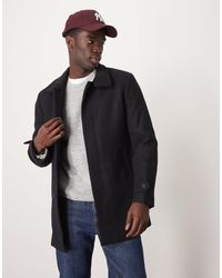 SELECTED - Reuben Overcoat With Funnel Neck - Lyst