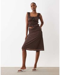 The Frolic - Exclusive Low Waist Midi Skirt Co-Ord - Lyst
