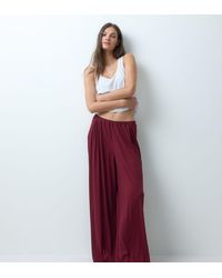 ASOS - Asos Design Tall Lounge Ribbed Mix & Match Wide Leg Bottom - Lyst