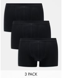 ASOS - Confezione Da 3 Paia Di Boxer Aderenti Neri - Lyst