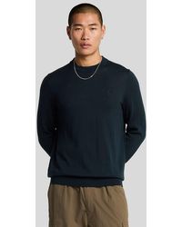 Lyle & Scott - Tonal Eagle Merino Crew Neck Jumper - Lyst