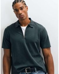 ASOS - Breathemaxtm Heavyweight Regular Fit Zip Polo - Lyst