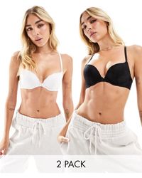 New Look - 2 Pack Lace Push Up Bra - Lyst