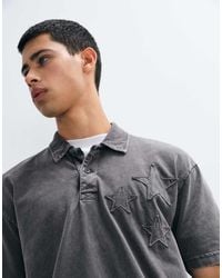 Hollister - Boxy Short Sleeve Polo With Star Detail - Lyst