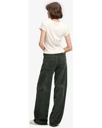 Superdry - Mid Rise Baggy Jumbo Cord Pants - Lyst