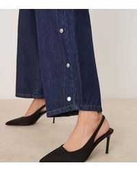 ASOS - Zapatos Negros Destalonados De Tacón De Aguja Medio Spicy De Wide Fit - Lyst