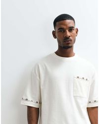 ASOS - Heavyweight Boxy Oversized T-Shirt With Embroidered Sleeves And Pocket - Lyst