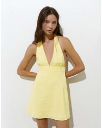 Pull&Bear - Mini Jurk Met Halternek - Lyst