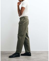 ASOS - Tailored Cotton Rich Oversized Tapered Trousers - Lyst