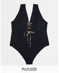 river island plus swimwear