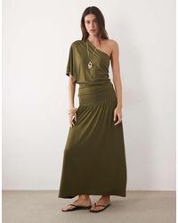 ASOS - Off Shoulder Slouchy Midi Dress - Lyst
